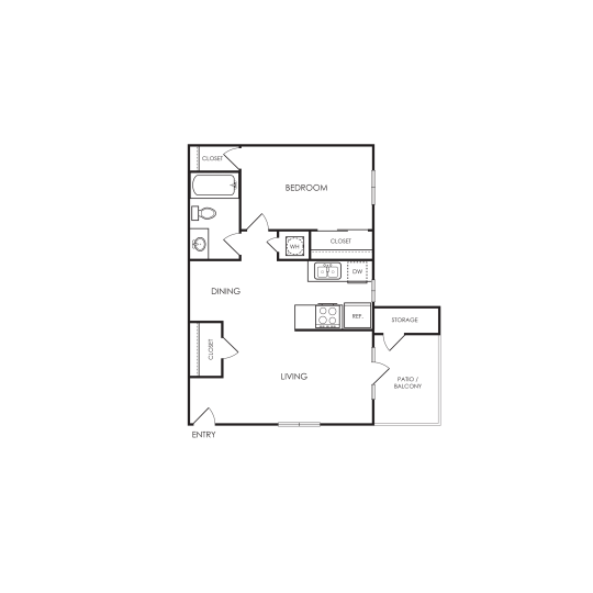 floor plan for a two bedroom apartment at The  Darby